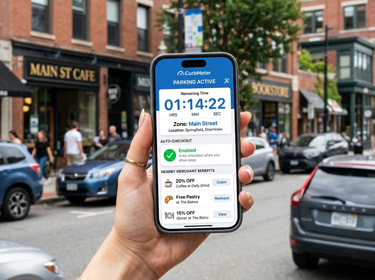 CurbMeter App auto-checkout